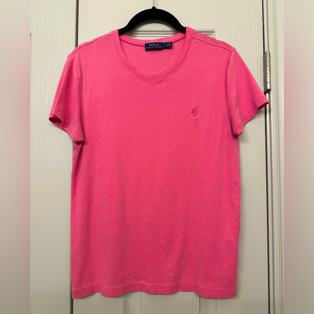 NWOT Polo Ralph Lauren Hot Pink Women’s T Shirt, SIZE L